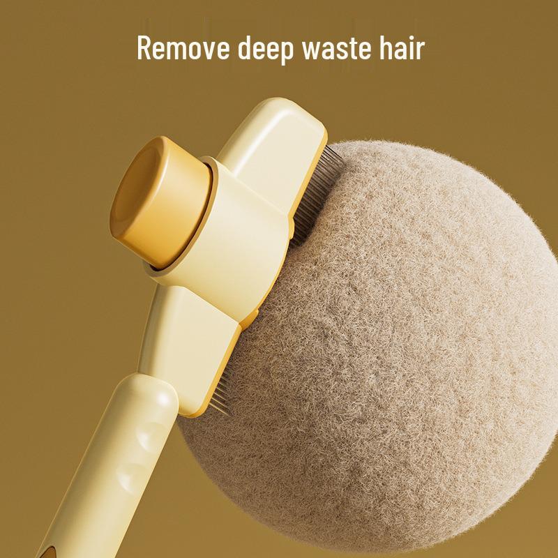 Cross-Border Self-Cleaning Pet Comb: Detangles and Removes Loose Hair for Cats and Dogs