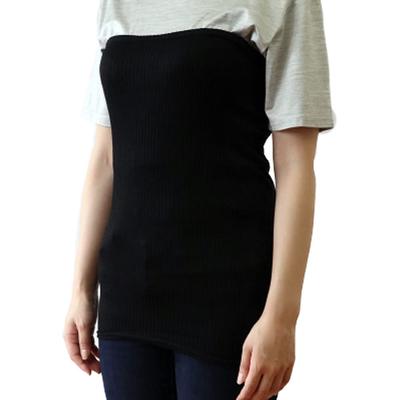 Kinuya Silk Belly Iron Cold Winter Warmer, Ribbed, Long, Black, 4814-01, Maternity, Women's, Men's, Warm, Sensitivity,