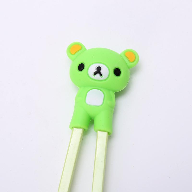 1pc Cute Bear Training Chopsticks for Kids Aids Sushi Sticks Children Chopsticks for Children Learner Helper Kids Favors KZ007