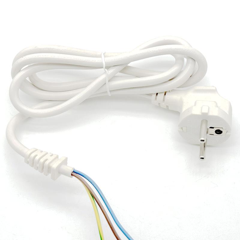 SR Pure Copper Power Cable with Fixed Clip, US/EU/AU/KR Standard Two-Pin & Three-Pin Plugs