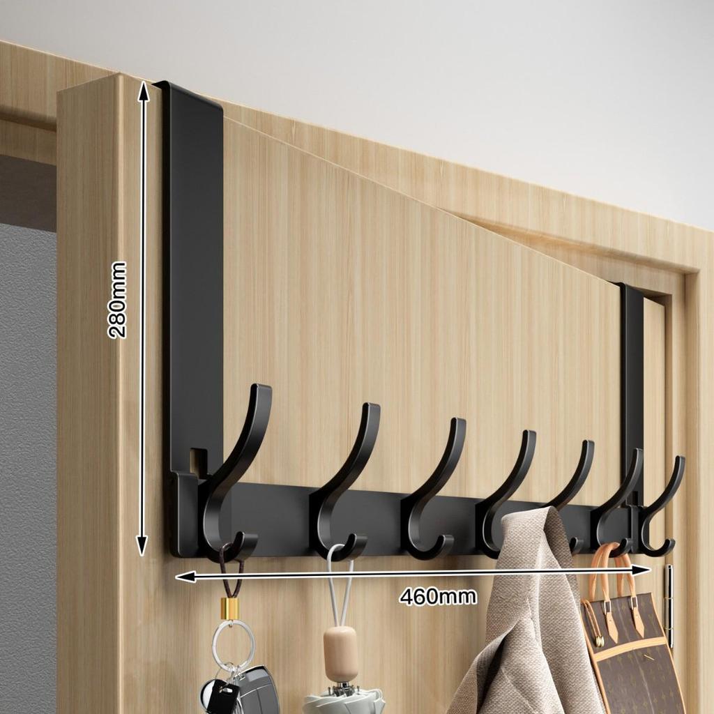 Über-Tür Ohne Bohren Mantel- und Hutablage mit Haken zur Schlafzimmeraufbewahrung
