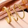 Bohemian Stainless Steel Layered Bracelet Set with Rhinestones - Retro & Mixed Style Women's Jewelry