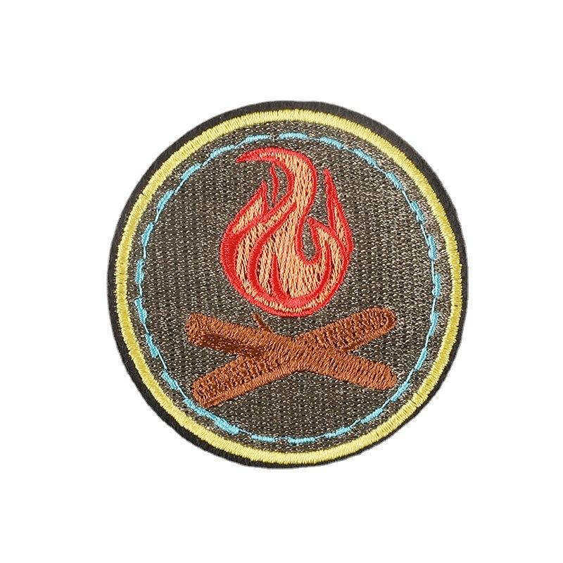 Embroidery Logo Round Badge Cartoon Outdoor Animal Patch Sticker Source Clothing Accessories Embroidery Cloth Sticker