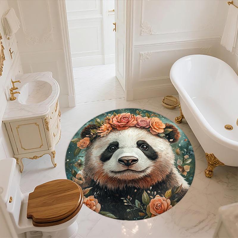 Animals,Round Area Rug,Carpet Rug for Living Room Bedroom Sofa Playroom Decor,Non-slip Floor Mat