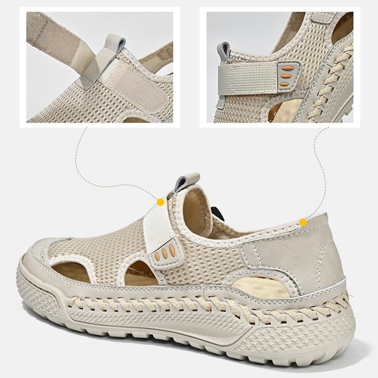 Summer Men's Sandals Handmade Mesh Breathable Casual Shoes