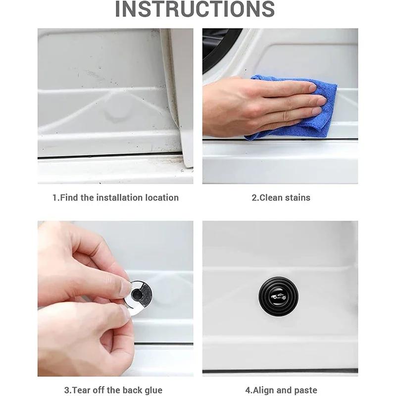 10PCS Car Door Anti-shock Silicone Pad Universal Anti-Noise Buffer Gasket Anti-collision Door Sticker Soundproof Crash Pad