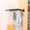 Folding Clothes Hanger Collapsible Hooks Wall Mounted for Jackets Bathroom Bedroom