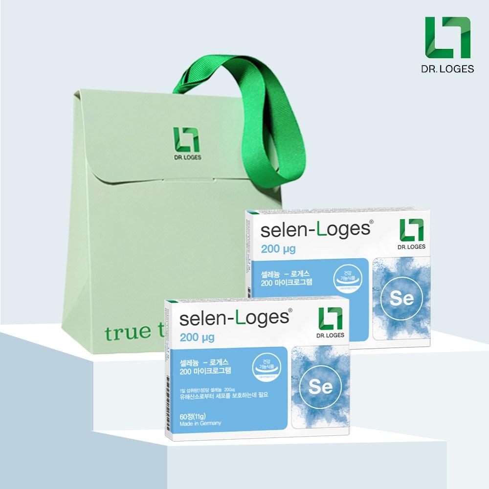 Dr. Logess Selenlogess Inorganic Selenium Logess 200mcg Gift Set (60 tablets x 2 boxes) 1 pcs