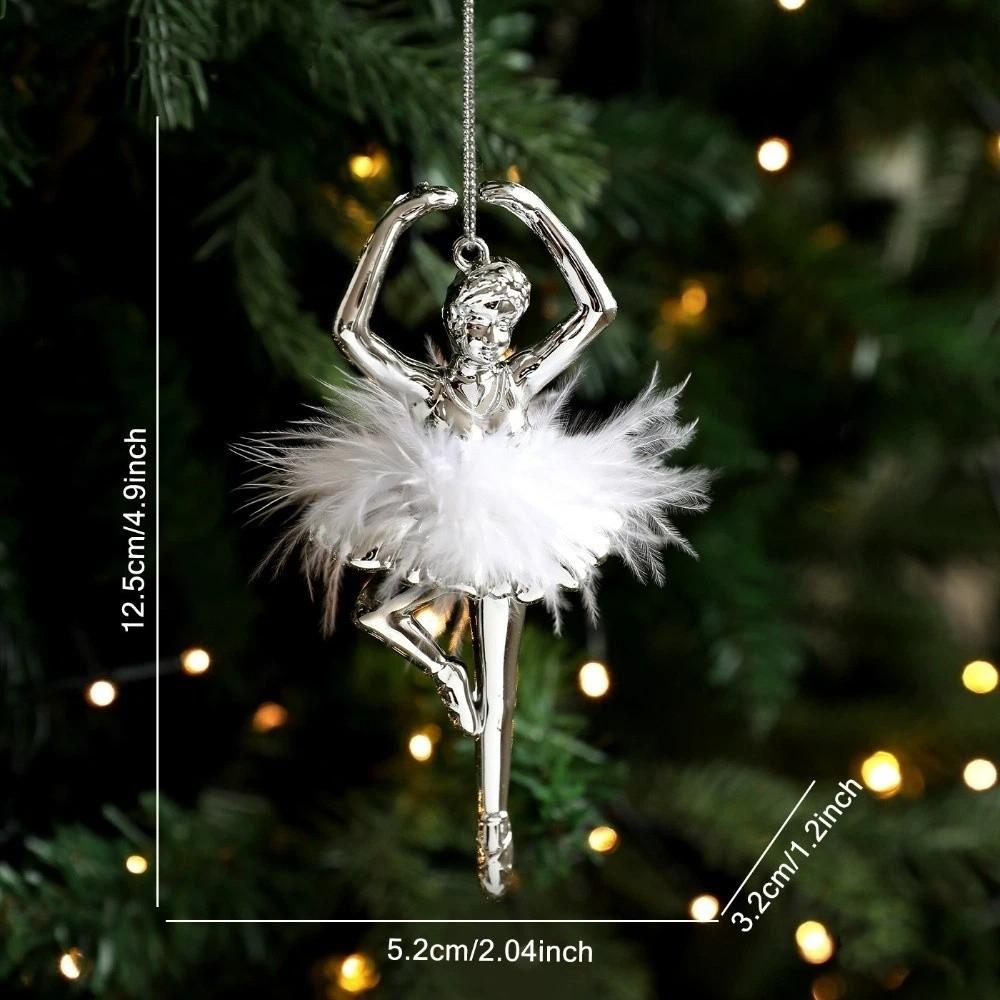 DIY Electroplated Ballet Girl Pendants Exquisite Christmas Tree Ornaments Scene Setup Props