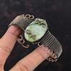 Green Aragonite Copper Bangle Copper Wire Wrapped Gemstone Jewelry Adjustable Cuff Handmade Jewelry Wire Wrapped Cuff Bracelet Gift For Her