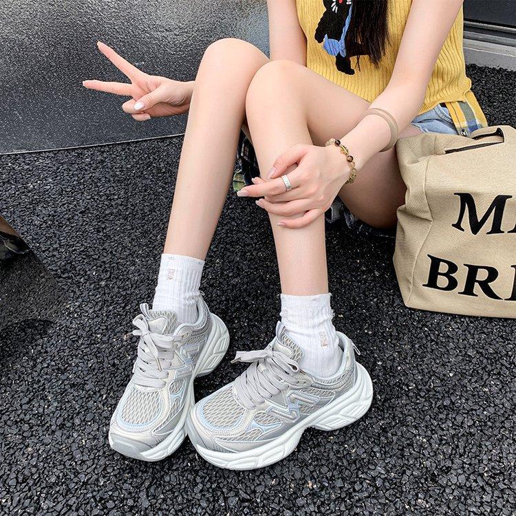 Retro high-end dad shoes men's trendy street shot platform couple casual sneakers women