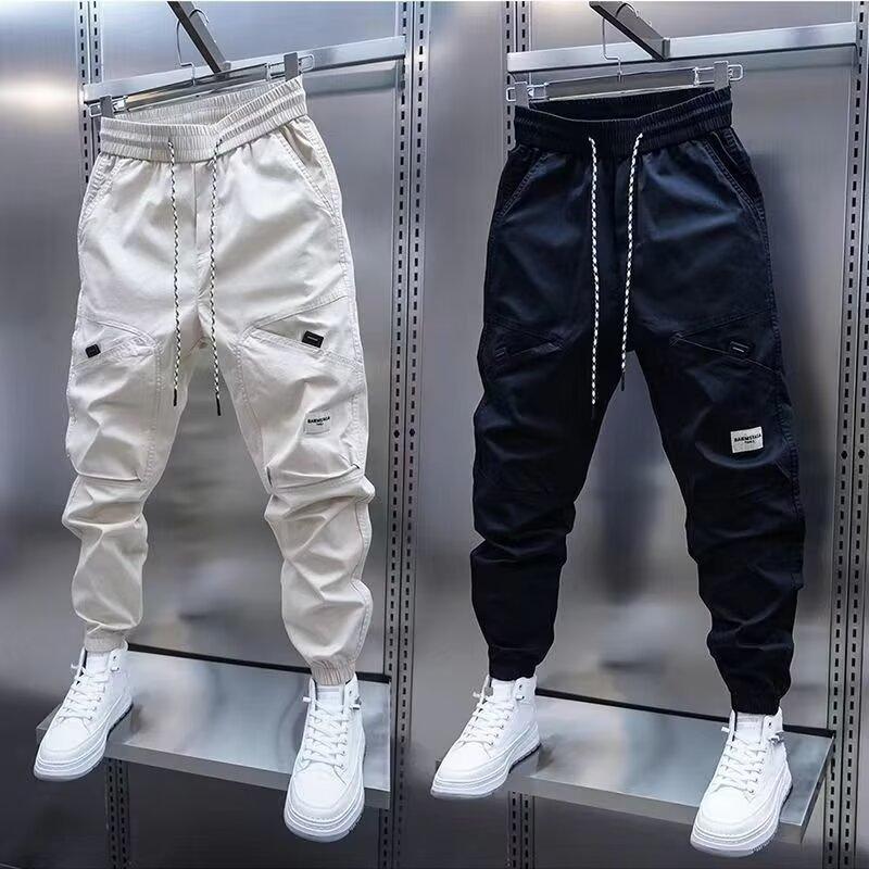 Overalls men's autumn new loose large-size casual pants men's trendy brand fashion labeling ruffian handsome leggings