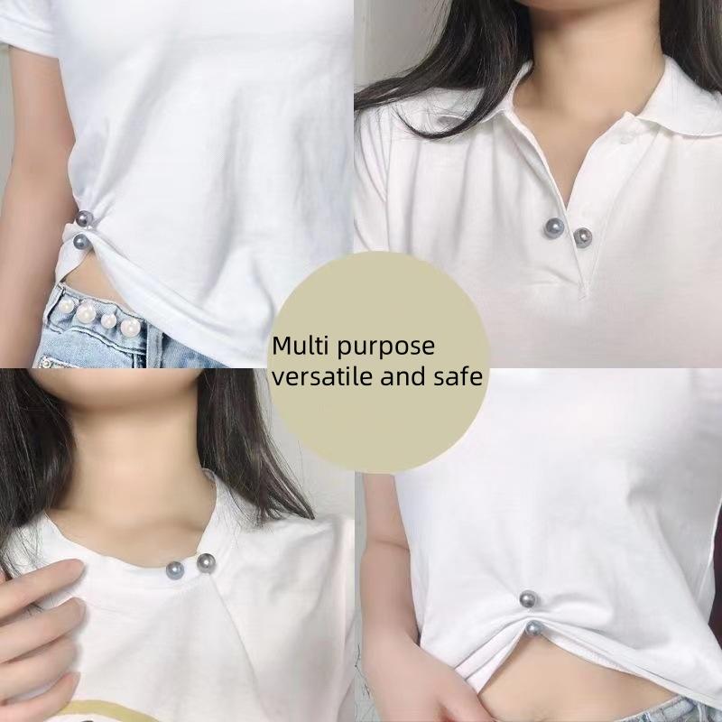 8PCS Pearl Non-slip Safety Pins Dress Brooch Decoration Dress Waist Fastening Pins Collar Adjustment Scarf  Fashion Versatile