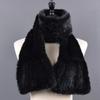 Winter Natural Mink Fur Scarf For Women Long Style Lady Genuine Fur Neckerchief Handmade Knitted Really Mink Fur Scarves