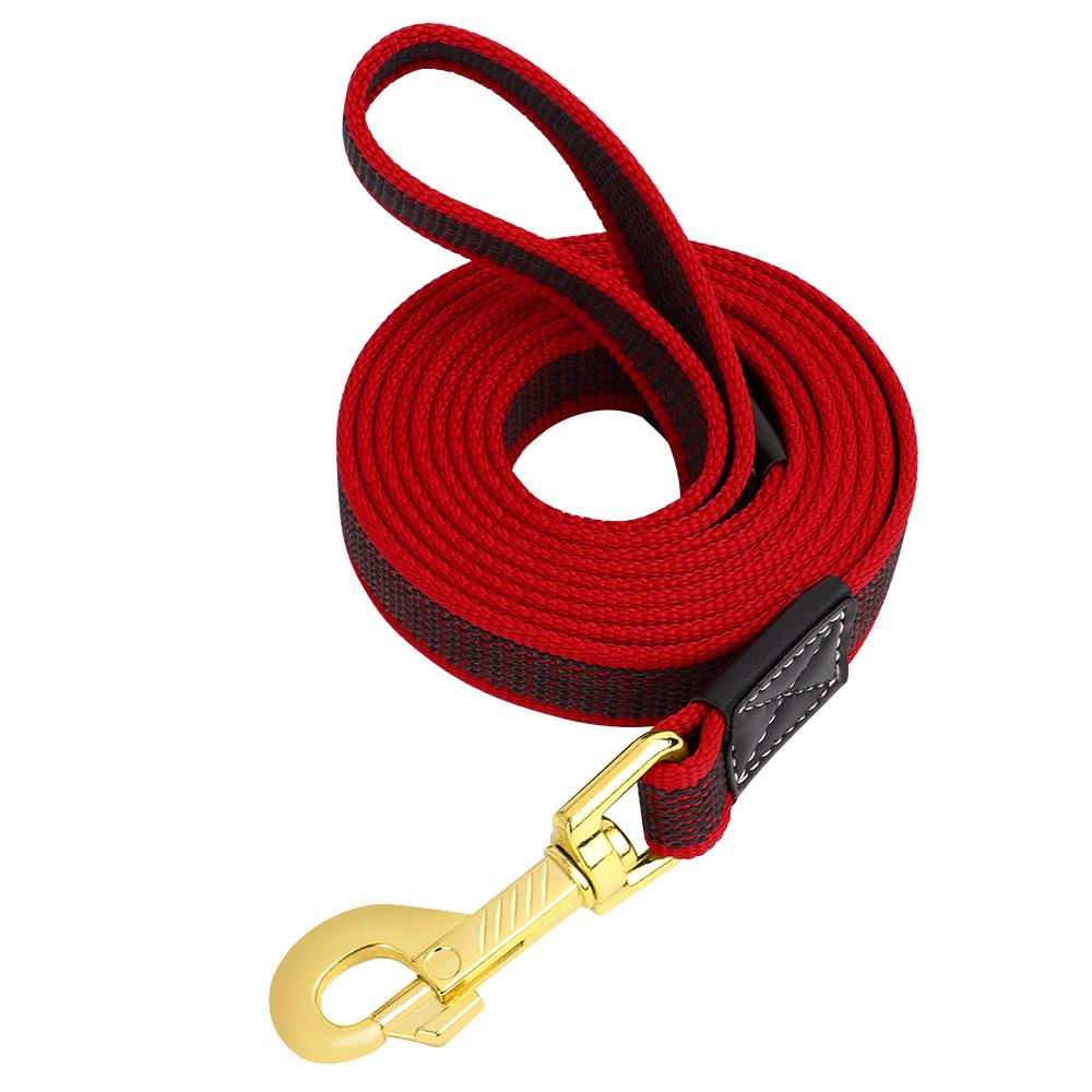 2m Long Dog Leash Pet Lead Non-Slip Rubber Nylon Training Walking Rope Dog Leashes For Small Medium Large Dogs