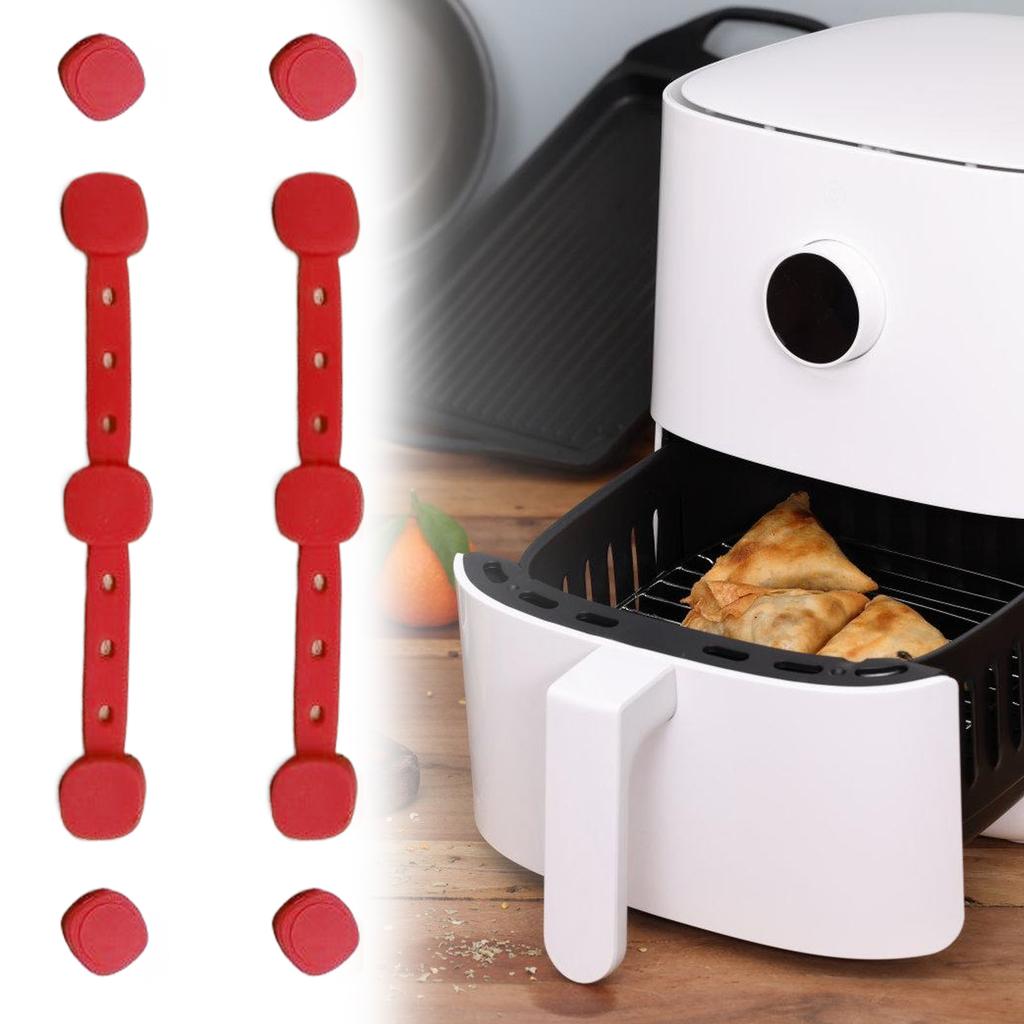 2 Sets of Silicone Magnetic Buckles Suitable for Air Fryer To Secure Disposable Liners and Prevent Accidental Openings