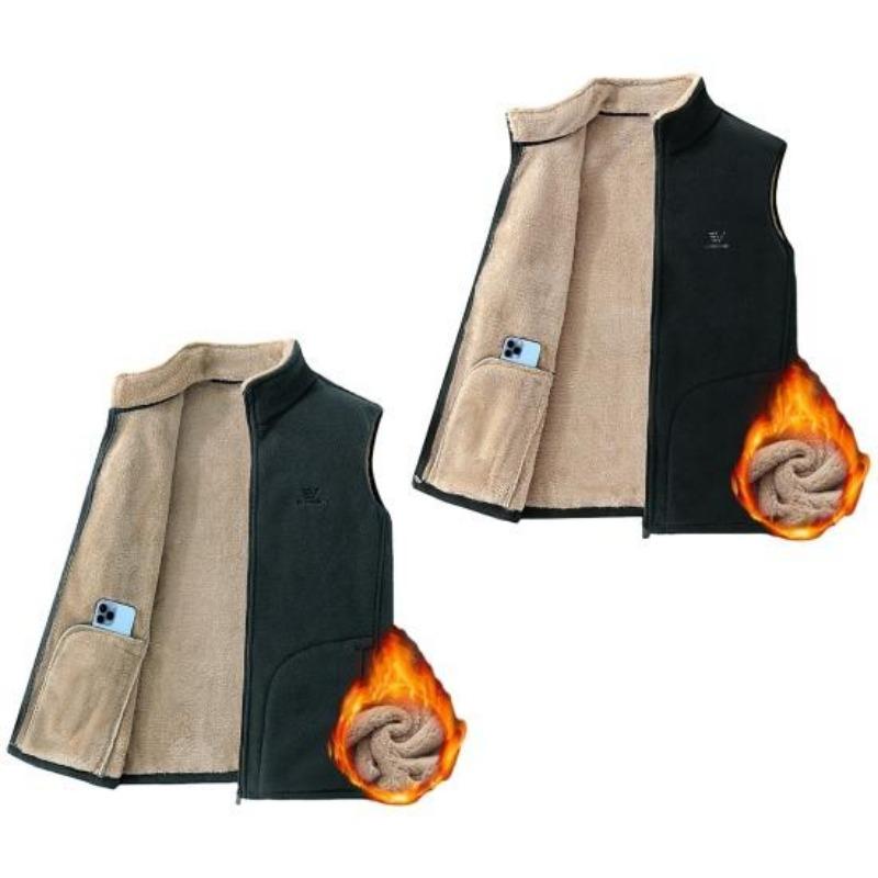 Men Warm Waistcoat  Vest Men's  Sleeveless Coat Men Winter Vest