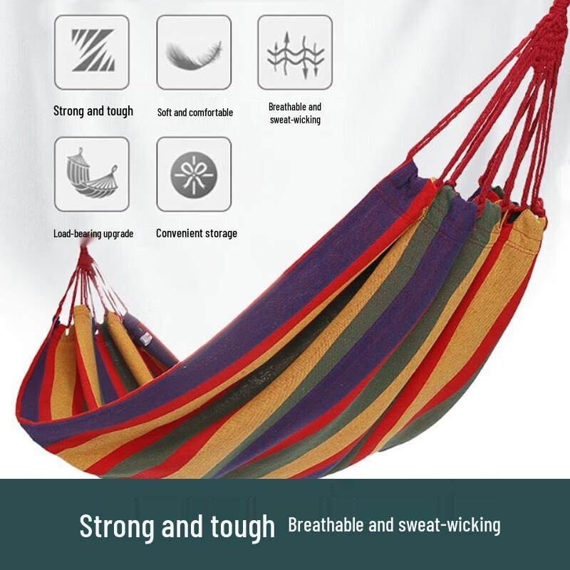 Makizaza Single Anti-Rollover Rainbow Hammock