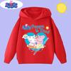 new children's clothing Children's hooded sweatshirt with Peppa Pig cartoon print - Boys' sports shirt for girls, casual top