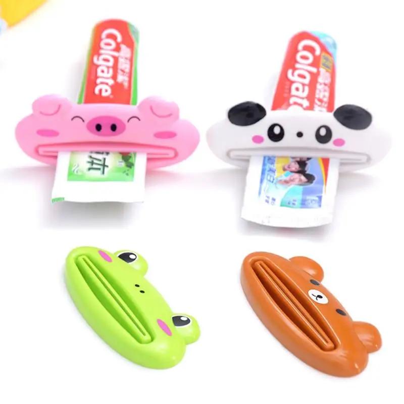 2/4/5pcs Cute Animal Multifunction Squeezer Toothpaste Squeezer Home Commodity Bathroom Tube Cartoon Toothpaste Dispenser