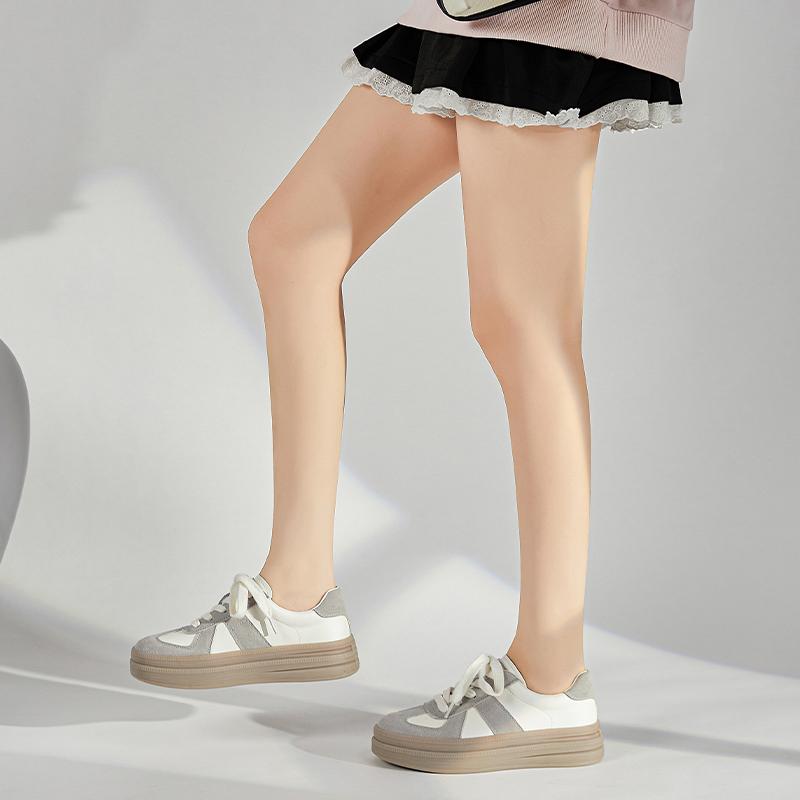 Fashion AIYUQI Women Moral Training Shoes Genuine Leanther 2025 New Lace-up Women Sneakers Large Size Casual Flats For Women