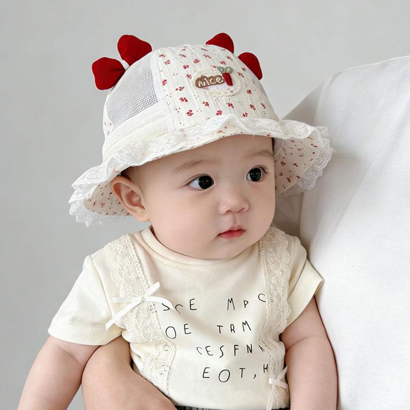 Cute Summer Baby Girl Bucket Hat Breathable Mesh Sun Protection Outdoor Travel Cap for Infants and Toddlers