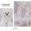 Hundekleidung Herbst- und Winterkleidung Dickes Katzen-Prinzessinnenkleid Baumwollmantel Blumenspitze Kleiner Hund Haustierbedarf