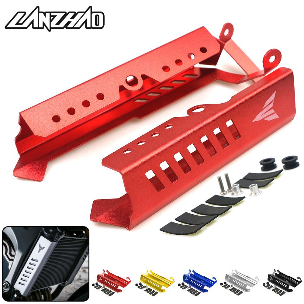 

Алюминиевая боковая крышка радиатора мотоцикла с ЧПУ, левая и правая защитная защита, красный, синий, золотой, черный для Yamaha MT09 2014 2015 2016