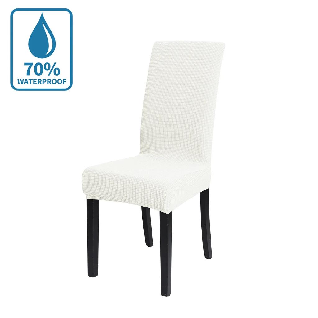 Waterproof Chair Cover Dining Room White Chair Case Anti Cat Scratch Soft Stretch Chair Protecter