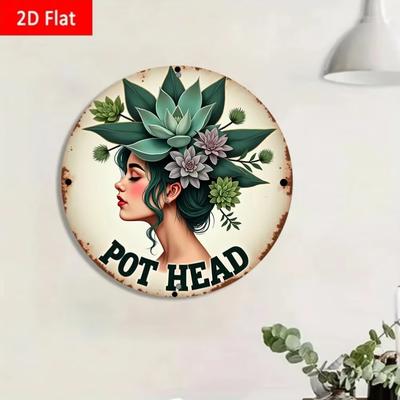Iron Wall Art Vintage Distressed Edge Metal Tin Sign, Unique Home Decor Gift Idea for Men Women