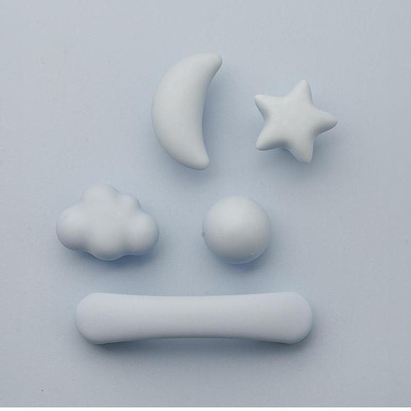 Maniglia per Armadio in Ceramica Carina a Forma di Stella Luna Nuvola Pomello Colorato per Cassetto per Armadio Mobile Decorazione