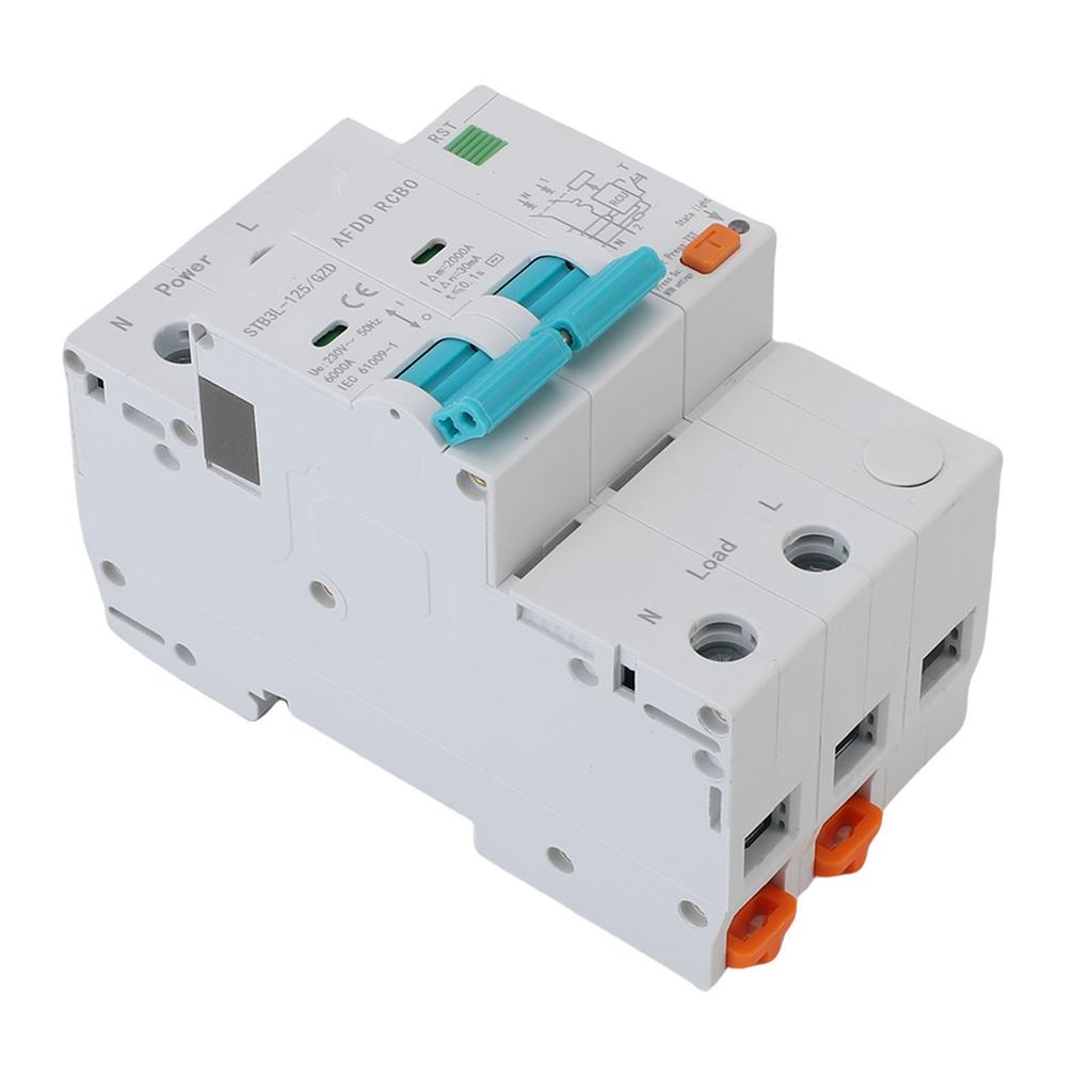 AFDD Lichtbogenfehlerschutzgerät 2P RCBO RCCB Leitungsschutzschalter Unterbrochene Überlast Erdschluss Kurzschluss