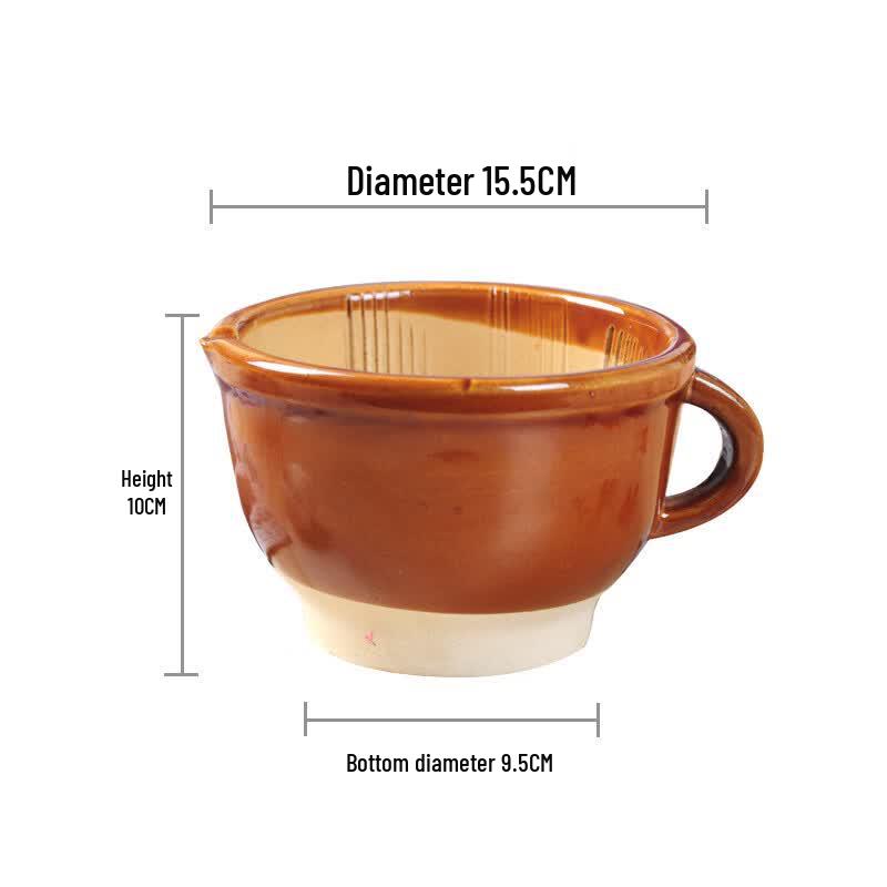 Traditional Earthenware Mortar and Pestle
