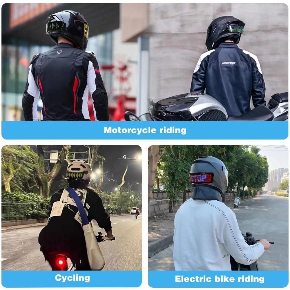Editable Text Helmet LED Screen Full Color LED Riding LED Sign Phone Control Screen Bike Cycling