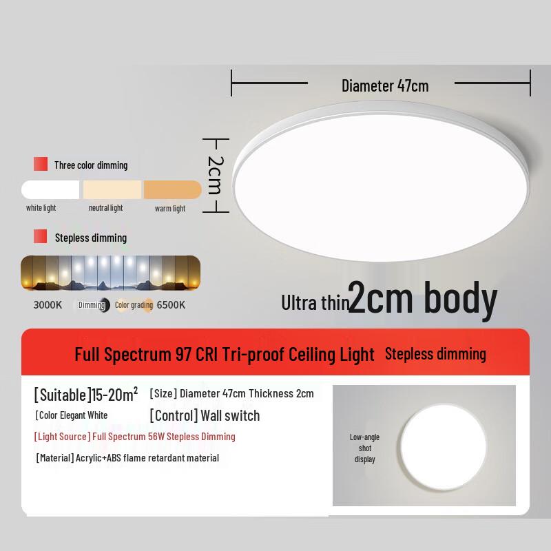Liangtu Dimmable LED Ceiling Light for Living Room