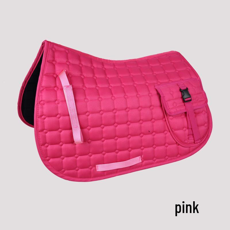 Equestrian Saddle Pad with Pouch - Sweat-Absorbing Riding Equipment