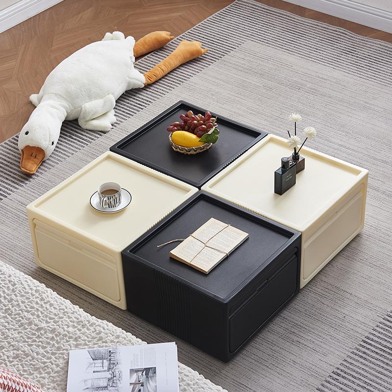 Multi-Layer Plastic Drawer Cabinet Bedside Storage Organizer for Children's Room And Bedrooms Compact Storage Unit for Small Spa