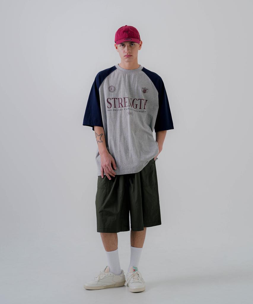 EZKATON Square Rib Shorts Khaki Mmsp6801
