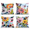 Colorful Flower Cushion Cover Tropical Jungle Decorative Throw Pillowcase Plant Abstract Home Decor Sofa Bed Pillow Covers Cojin