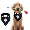 Pet Decoration Saliva Towel Dog Bow Tie Business Suit Fashion Pet Bandana Adjustable Elegant Cat Triangle Scarf Pet Parties