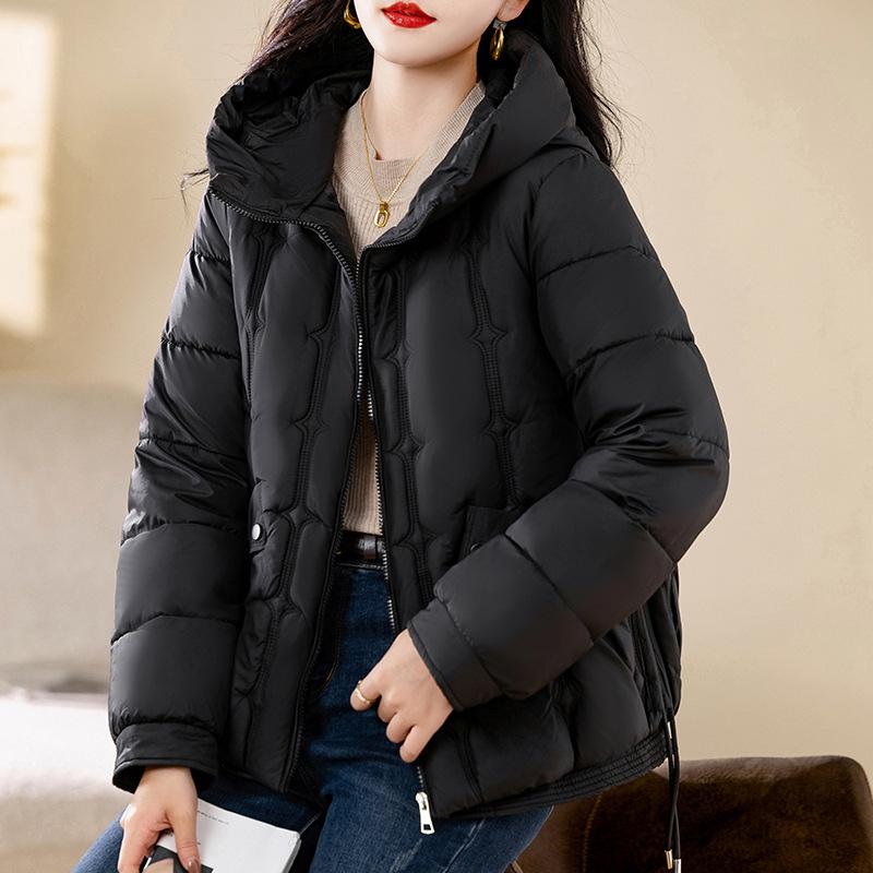New cotton-padded women's winter short loose small thickened cotton-padded jacket hooded jacket