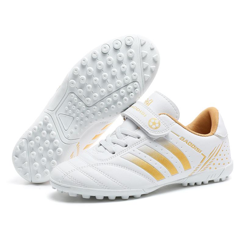 

Футбольные бутсы для детей, мальчиков и девочек, учеников начальной и средней школы, на липучках, с низким верхом, с защитой от сломанных гвоздей, анти-лыжи 39 платиновый