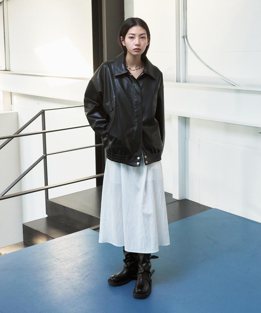 Sys A Shirred Fog Long Dress [White]