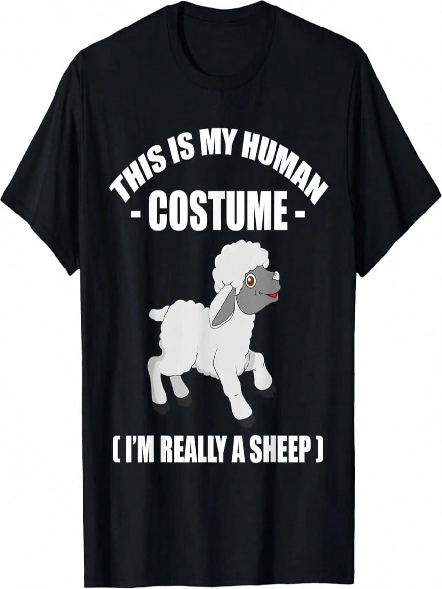 This Is My Human Costume I m Really A Sheep Halloween T-Shirt S разноцветный
