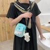 New canvas small bag cute girl simple shoulder bag contrasting color small fresh student messenger bag