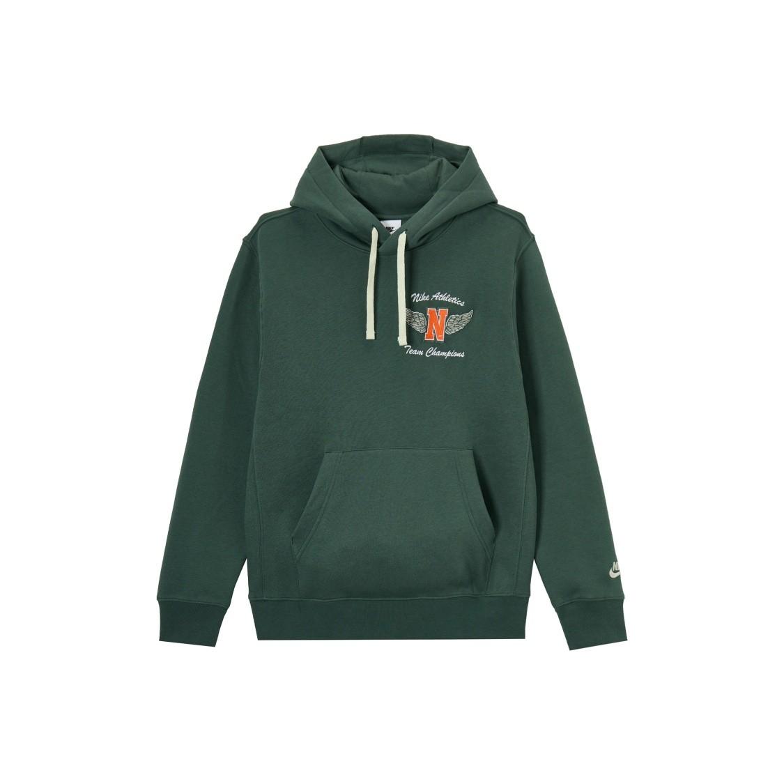 Nike Men s Green Pullover Hoodie with Comfortable Soft Fleece L