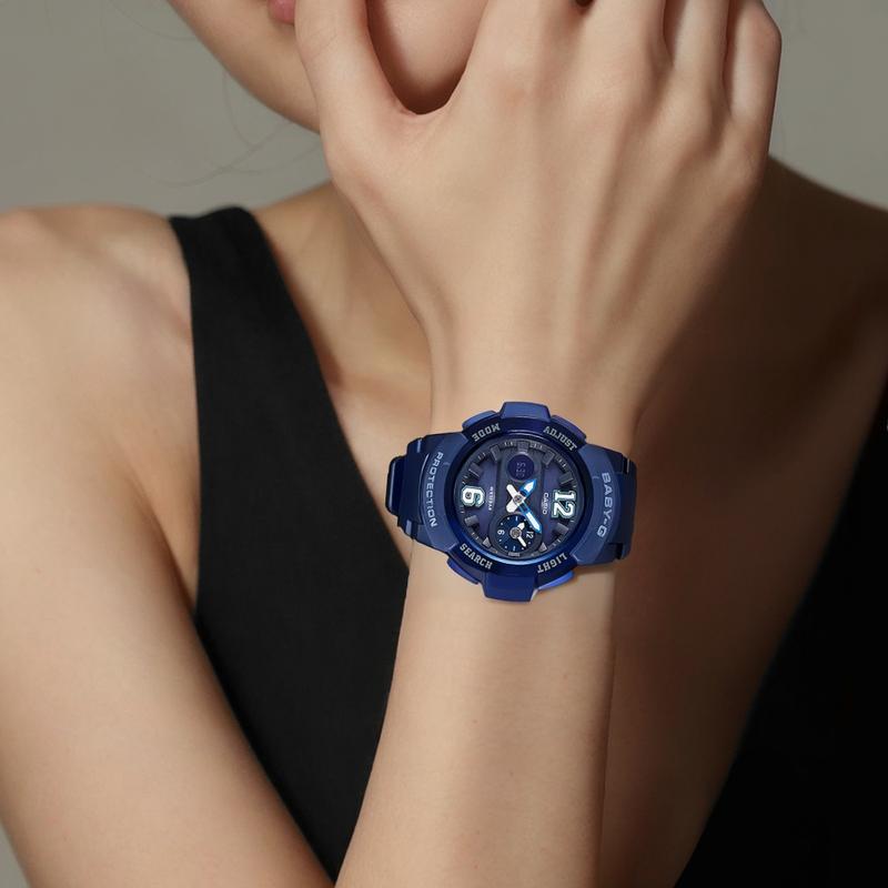 Casio BABY-G Quartz Movement Resin Strap Japanese and Korean Watch Women's Watch Blue Dial BGA-210-2B2