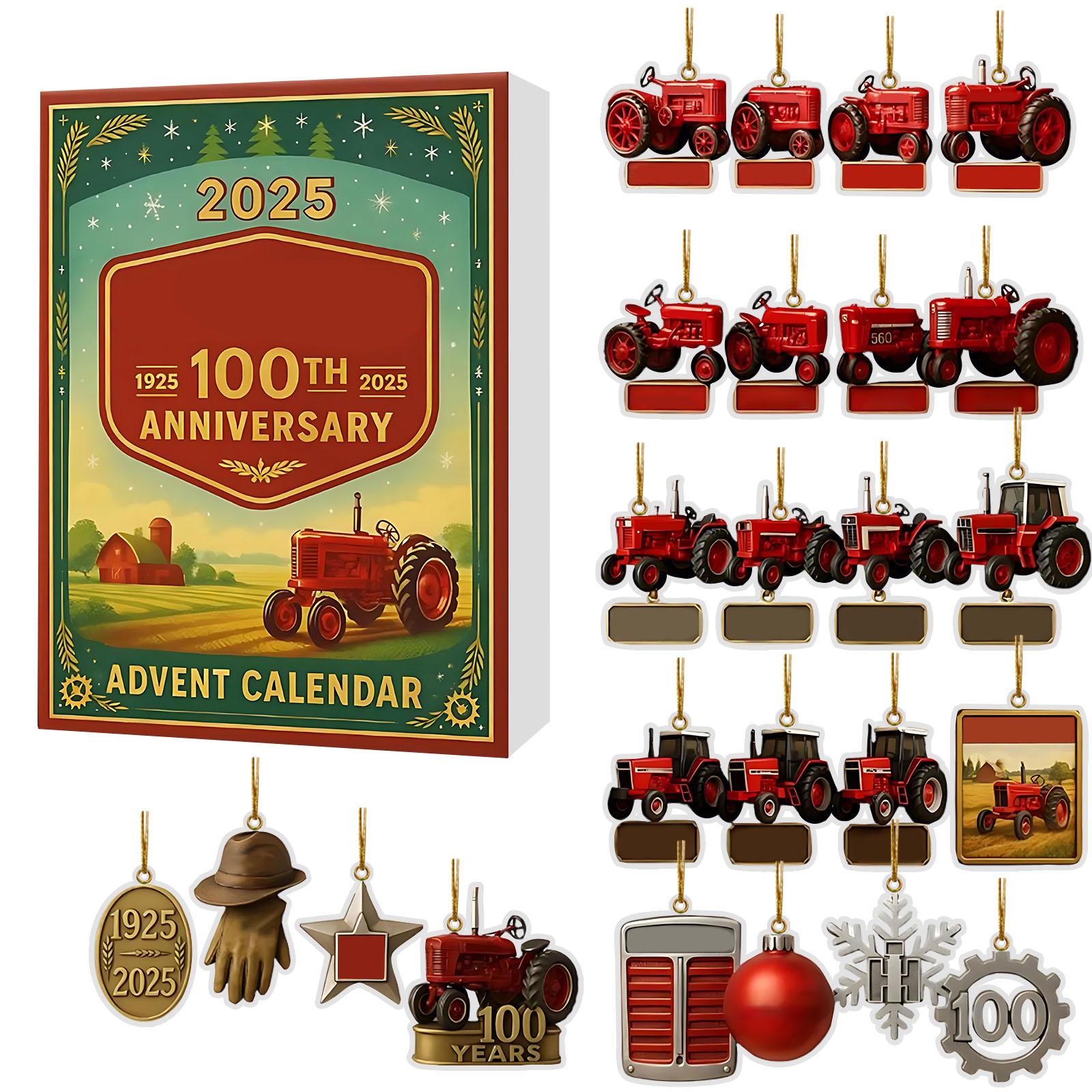 

2D Плоская коробка с чемоданом в форме самолета, 24 подвески, Подвесной календарь для отсчета дней до Рождества One Size