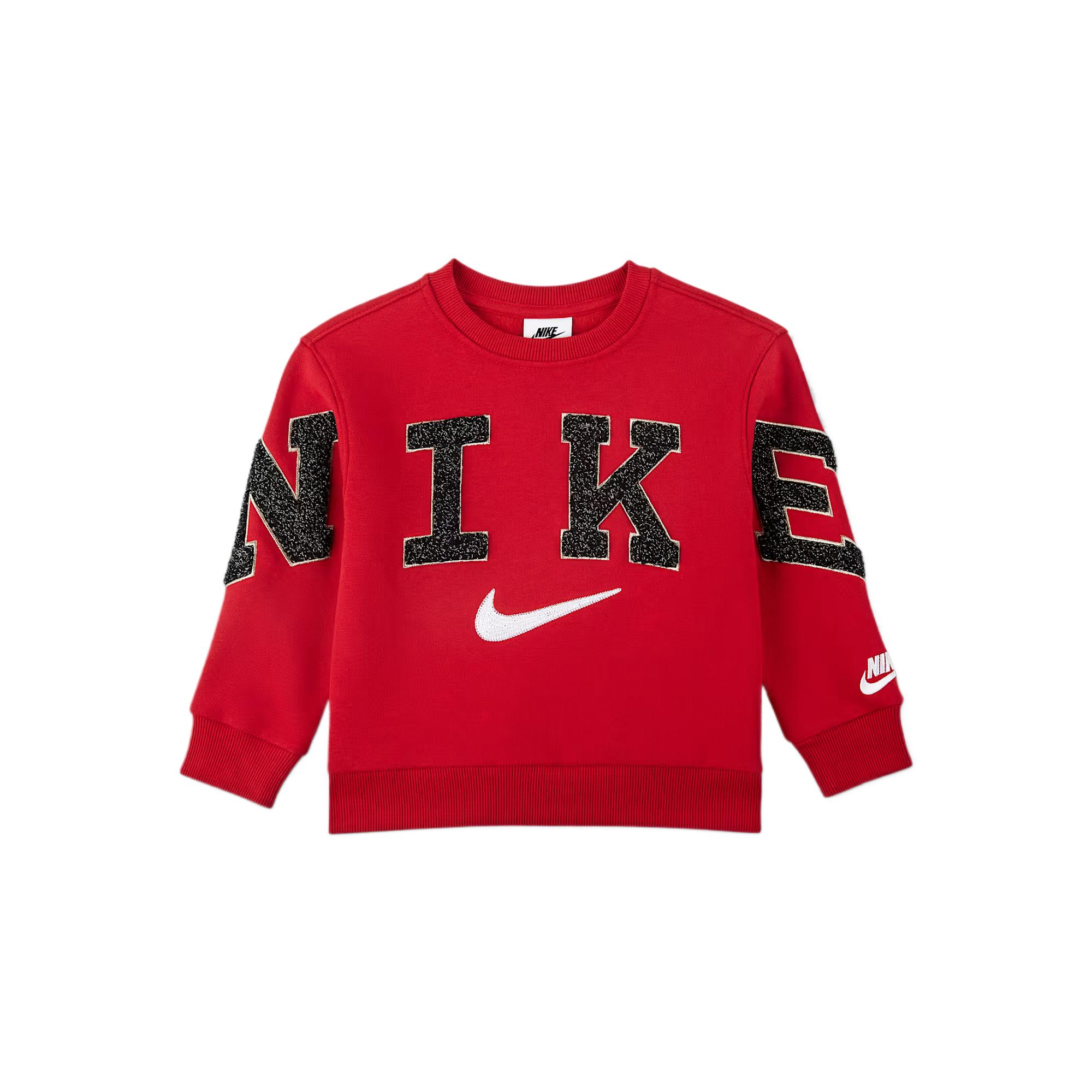 

Nike Sweatshirt Club Embroidery Crew Neck Fleece Lined Knitted Fabric Kids IO6109-687 6