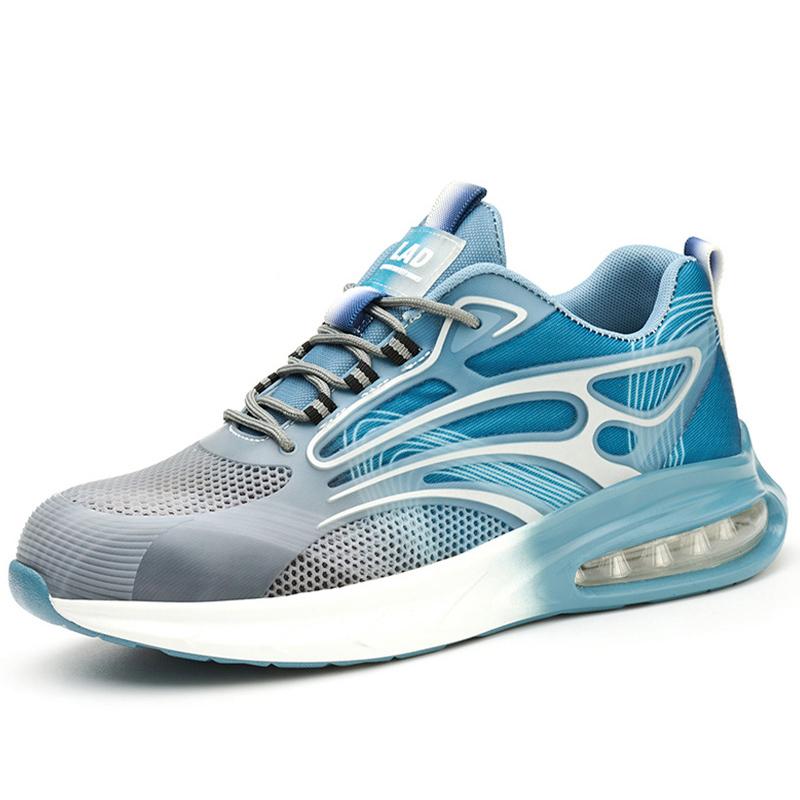 mens casual breathable plastic toe caps work safety shoes worker security boots air cushion insulated sneakers protect footwear